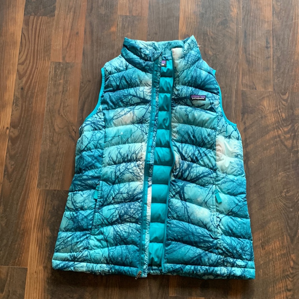 Patagonia patterned vest fits womens S/M